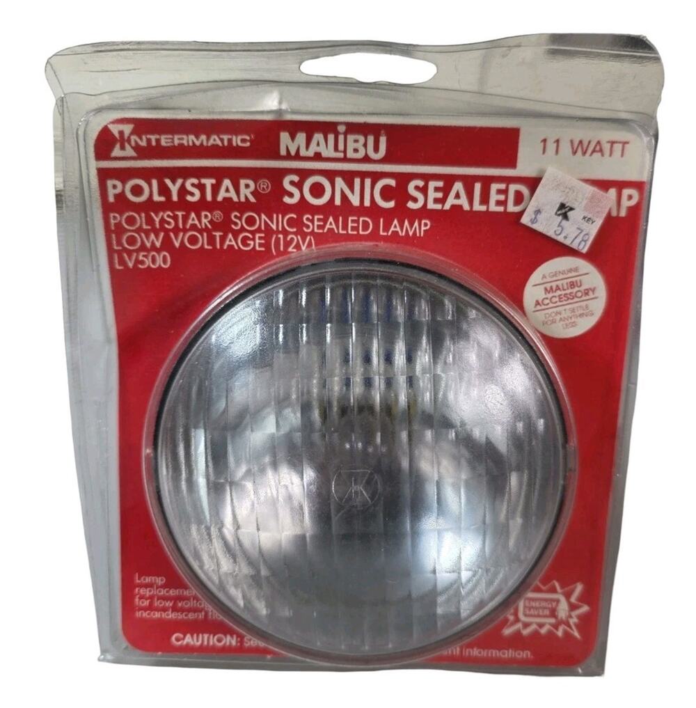 Intermatic Malibu Polystar Sonic SealedLamp Light Low Voltage 12V 11W NOS